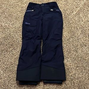 Youth snow pants Marmot brand. Baby blue